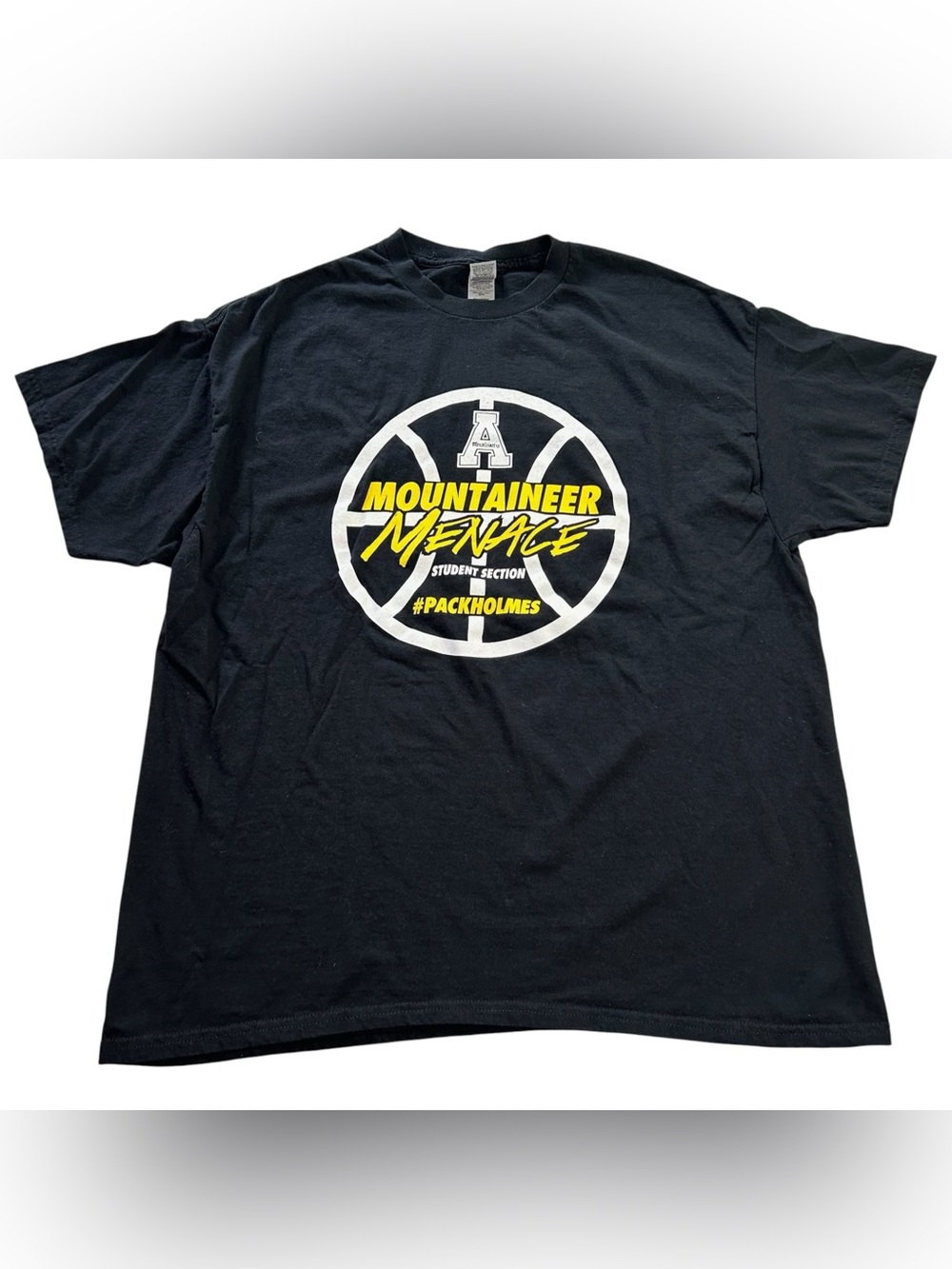 Appalachian State Mountaineers Basketball Mountaineer Menace Black T-Shirt XL